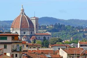 - une vue sur une ville avec une cathédrale et des bâtiments dans l'établissement Terrace with a View, à Florence