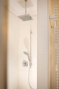 a shower with a shower head in a bathroom at Ostsee - Appartement Nr 19 "Sonnenzauber" im Strand Resort in Heiligenhafen