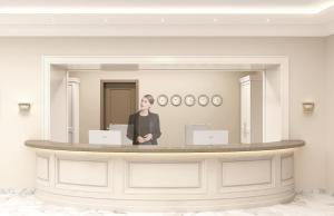The lobby or reception area at Zvezda Hotel