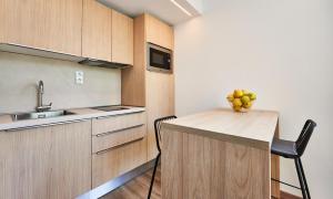 Kuchyňa alebo kuchynka v ubytovaní Apartamentos Sinfony
