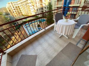 Balkón nebo terasa v ubytování ANITA A 25 Apartment Pool View SUNNY BEACH