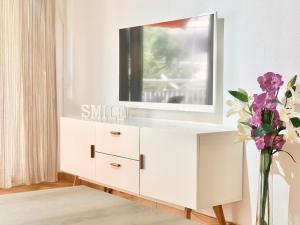 A television and/or entertainment centre at Apartamentos Zaragoza