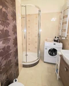 Koupelna v ubytování Zatrzymaj się w Toruniu