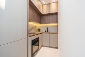 Kuchyň nebo kuchyňský kout v ubytování Green Sky Luxury Penthouse Apartment