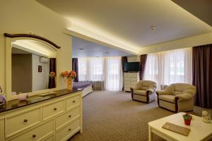 A seating area at Hotel Ciucas