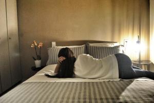 A bed or beds in a room at Home Volos