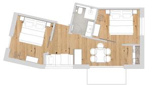 The floor plan of Alpenheim Apartment Ischgl