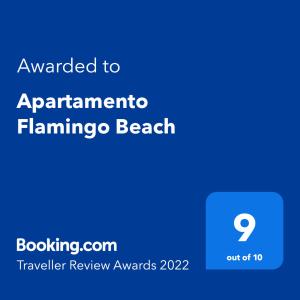 ベナルマデナにあるApartamento Flamingo Beachのアパートメントフラミンゴビーチのテキスト付き電話のスクリーンショット