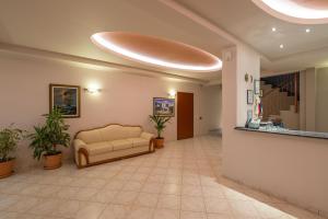 The lobby or reception area at Hotel Dimitra