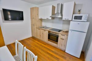 Kuchyň nebo kuchyňský kout v ubytování Apartments Lenka