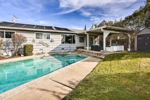 a house with a swimming pool in the yard at Sutter Creek Retreat with Patio Near Main St! in Sutter Creek