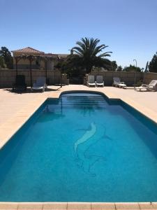 The swimming pool at or close to casaenos