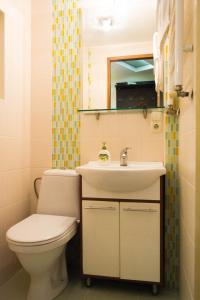 een badkamer met een toilet en een wastafel bij Deribasovskaya,16 in Odessa