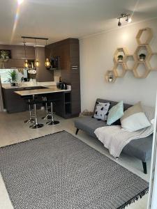 Køkken eller tekøkken på Departamento de lujo Estacionamiento privado y cocina integral