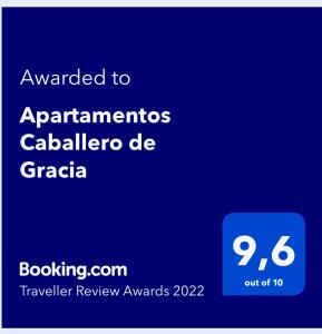 תעודה, פרס, שלט או מסמך אחר המוצג ב-Apartamentos Caballero de Gracia