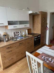 Een keuken of kitchenette bij Bunte Stadt an der Elde 2