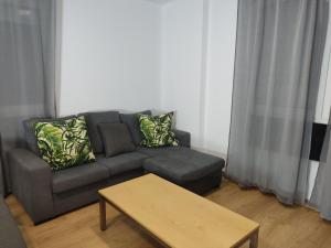 sala de estar con sofá y mesa de centro en the sanxi apt, en Lugo