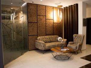 Χώρος καθιστικού στο NEW Garni Hotel FILIA