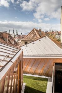 a view from the roof of a house at Kai 36 - Hotel zwischen Fels und Fluss in Graz