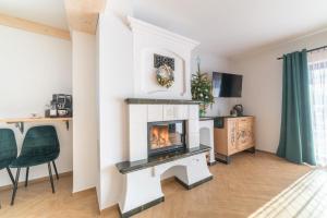 TV a/nebo společenská místnost v ubytování Zbyrcoki - Domki w Górach