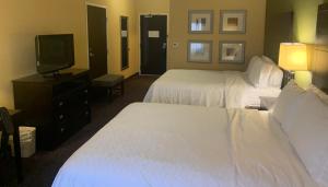 Cama ou camas em um quarto em Holiday Inn Express Hotel & Suites Lansing-Dimondale, an IHG Hotel