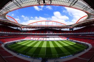 an aerial view of a soccer stadium at Discovery Apartment Benfica in Lisbon