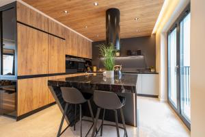 Kuchnia lub aneks kuchenny w obiekcie Luksusowy Apartament Enklawa pod Skrzycznem z sauną i bilardem - Dream Apart