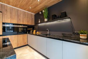Kuchnia lub aneks kuchenny w obiekcie Luksusowy Apartament Enklawa pod Skrzycznem z sauną i bilardem - Dream Apart