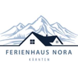 a logo of a house with mountains in the background at Ferienhaus Nora in Sankt Kanzian