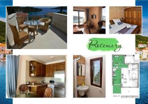 a collage of photos of a kitchen and a house at Villa Nature Forever in Maslinica