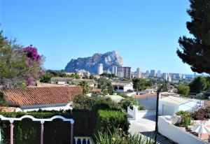 a view of the table mountain from the roofs of houses at Casa in Calpe Carrio Park in Calpe