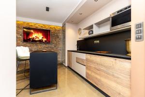 TV a/nebo společenská místnost v ubytování Apartmány U Vinice