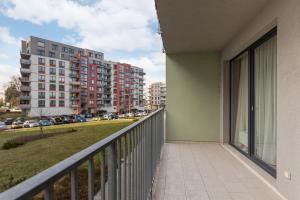 En balkong eller terrasse på Apartmány U Vinice