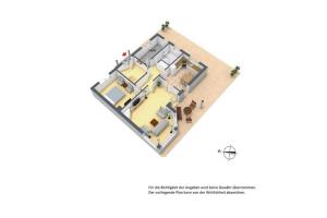 a rendering of a floor plan at Haus Achterwasserblick in Ueckeritz