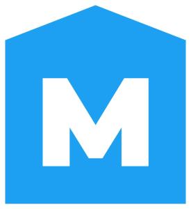 a white and blue logo with the letter n at Metro Apartments Vienna in Vienna