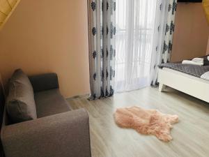 Łóżko lub łóżka w pokoju w obiekcie Domek Góralski Kąty na Wierchu