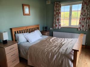 a bedroom with a bed and a window at Rathgillen Mews in Nobber