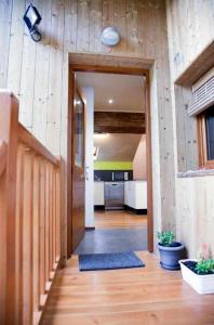 an open hallway with a kitchen in a house at Casa La Lourdes in Ainet de Besan