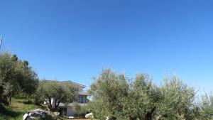 a house with trees in front of it at La Casa del Riccio in Tindari