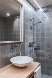 Koupelna v ubytování Bio-Hotel Oswalda-Hus