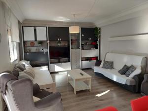 Кът за сядане в Apartamento Madrid dBA3