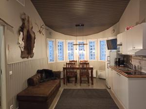 Kuchyň nebo kuchyňský kout v ubytování Nuorisokeskus Villa Elba