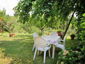 a table and chairs sitting under a tree at Holiday Home Podere Conte Francesco-La Palma by Interhome in Certaldo