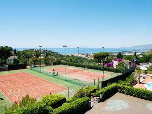 a tennis court on top of a building at Apartment Costa di Kair ed Din-6 by Interhome in Sperlonga