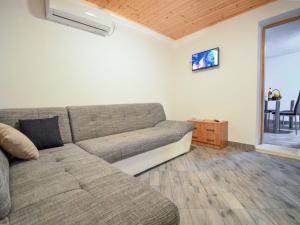 - un salon avec un canapé et une télévision dans l'établissement Holiday Home Snježana by Interhome, à Ražanj