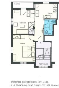 a floor plan at Apartment Haus Bergsonne by Interhome in Saas-Almagell