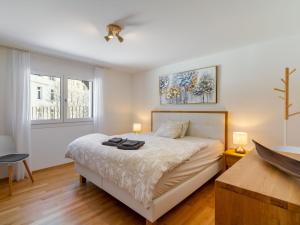 Postel nebo postele na pokoji v ubytování Apartment Terrasse by Interhome