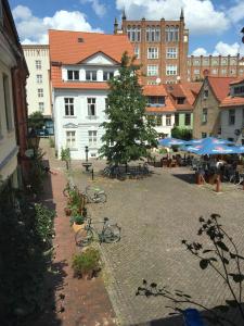 A view of the pool at Hofquartier or nearby