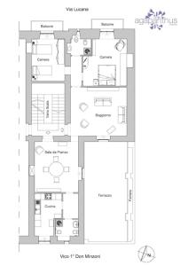 a floor plan of a house at Agapanthus in Matera