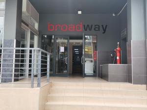 a broad way sign on the front of a building at Broadway flats Braamfontain in Johannesburg